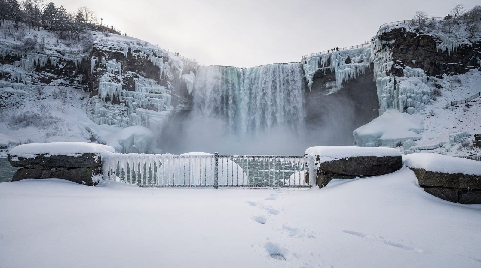 Niagara Falls in winter guide — What Niagara Falls is actually like in winter: partially frozen views, which att